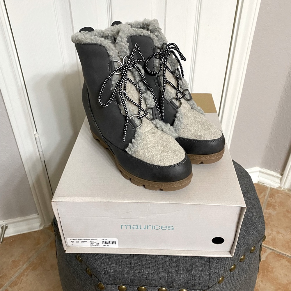 NEW Camille Sherpa lined Wedges